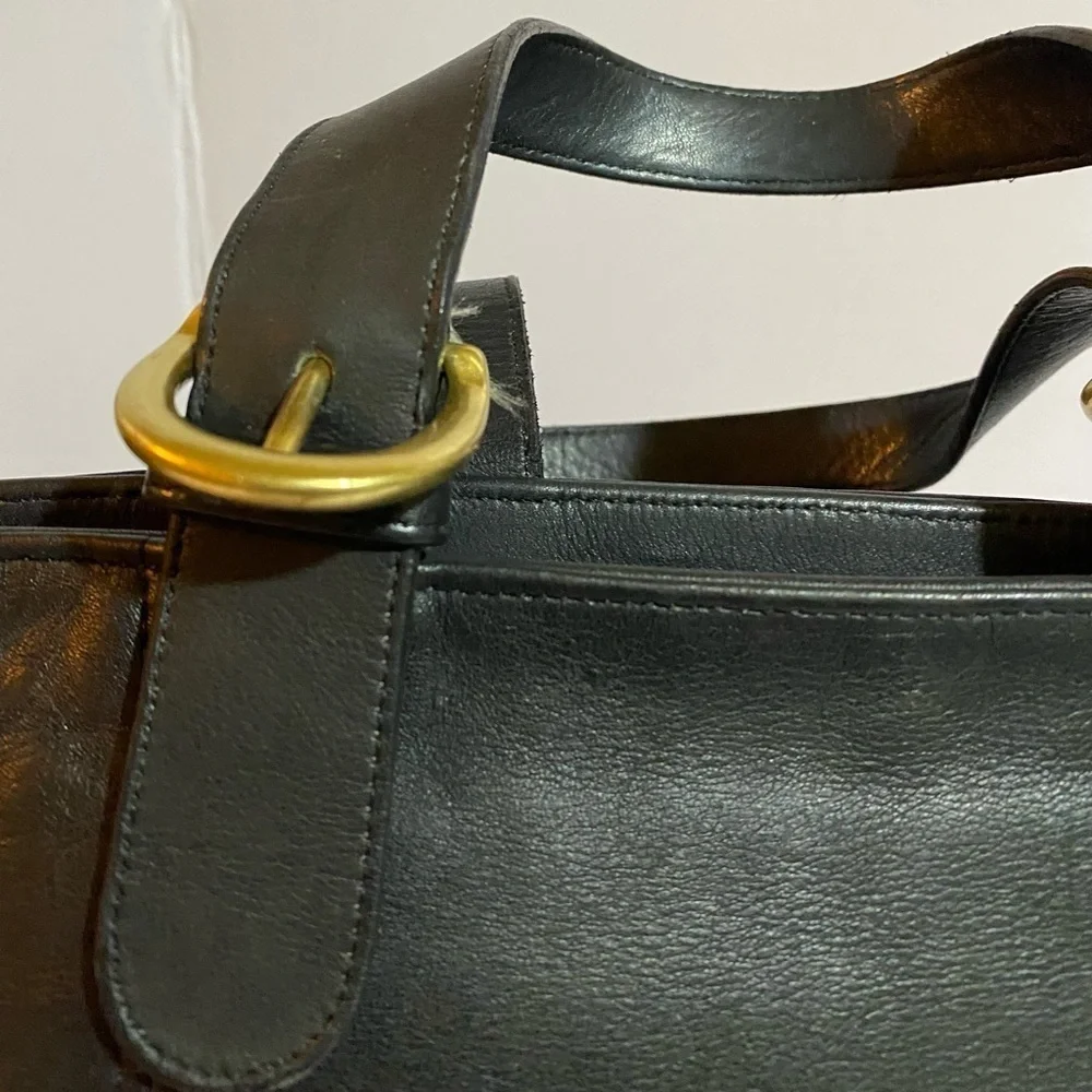 COPY - Coach vintage black leather tote handbag